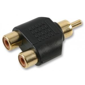 2 to 1 phono adapter gold for Sony BNC adapter cable