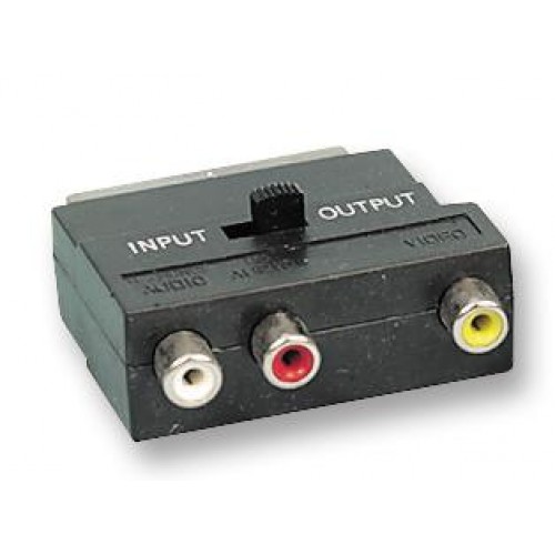 Switched SCART to composite video adapter