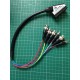 Female RGBS SCART to BNC adapter cable for Sony PVM/ BVM monitors