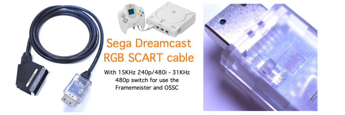 RGBS/RGB color Monitor 128-bit audio cable adaptador para Sega Dreamcast consola