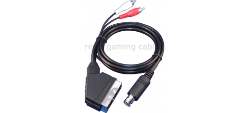 Sega Mega Drive 2 / Genesis 2 RGB audio video AV SCART Cable TV lead cord with RCA sound breakout