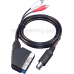 Sega Mega Drive 2 / Genesis 2 RGB audio video AV SCART Cable TV lead cord with RCA sound breakout