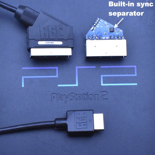 Sony Playstation 2 PS2 PSX RGB SCART cable PACKAPUNCH CSYNC