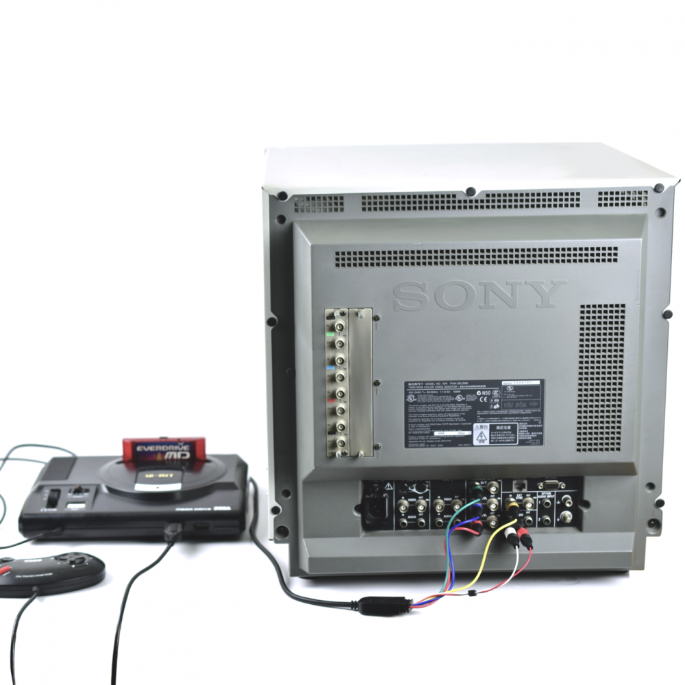 Sega Mega Drive 1 Genesis 1 NTSC PAL CSYNC PACKAPUNCH RGB BNC cable