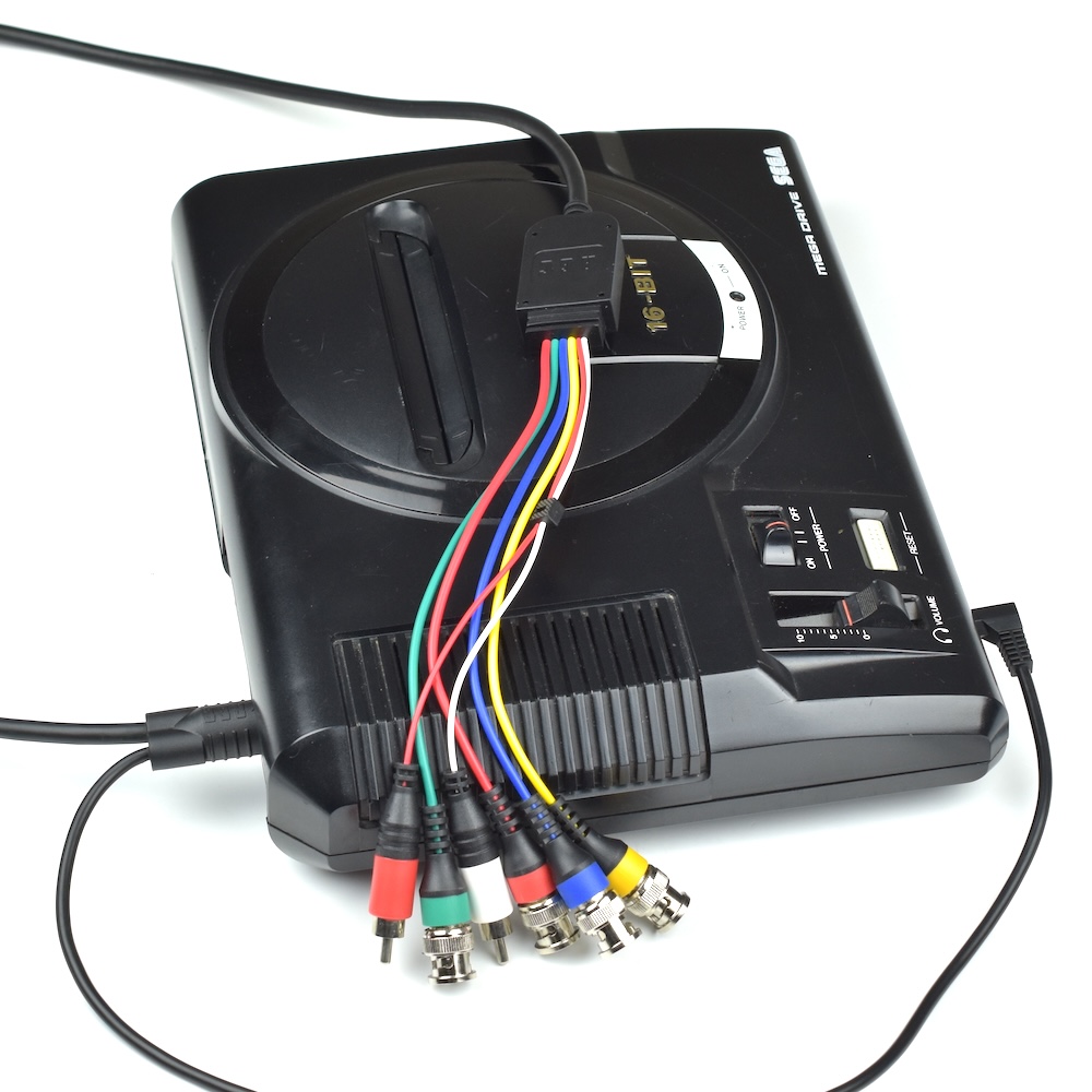 Sega Mega Drive 1 Genesis 1 NTSC PAL CSYNC PACKAPUNCH RGB BNC cable