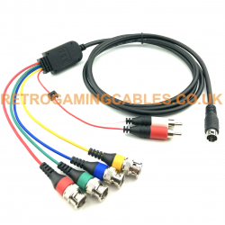 ghfcffdghrdshdfh Black 9-PIN Mini TO 9-PIN Mini Din Signal Cable For Genesis 2 Scart Cable 